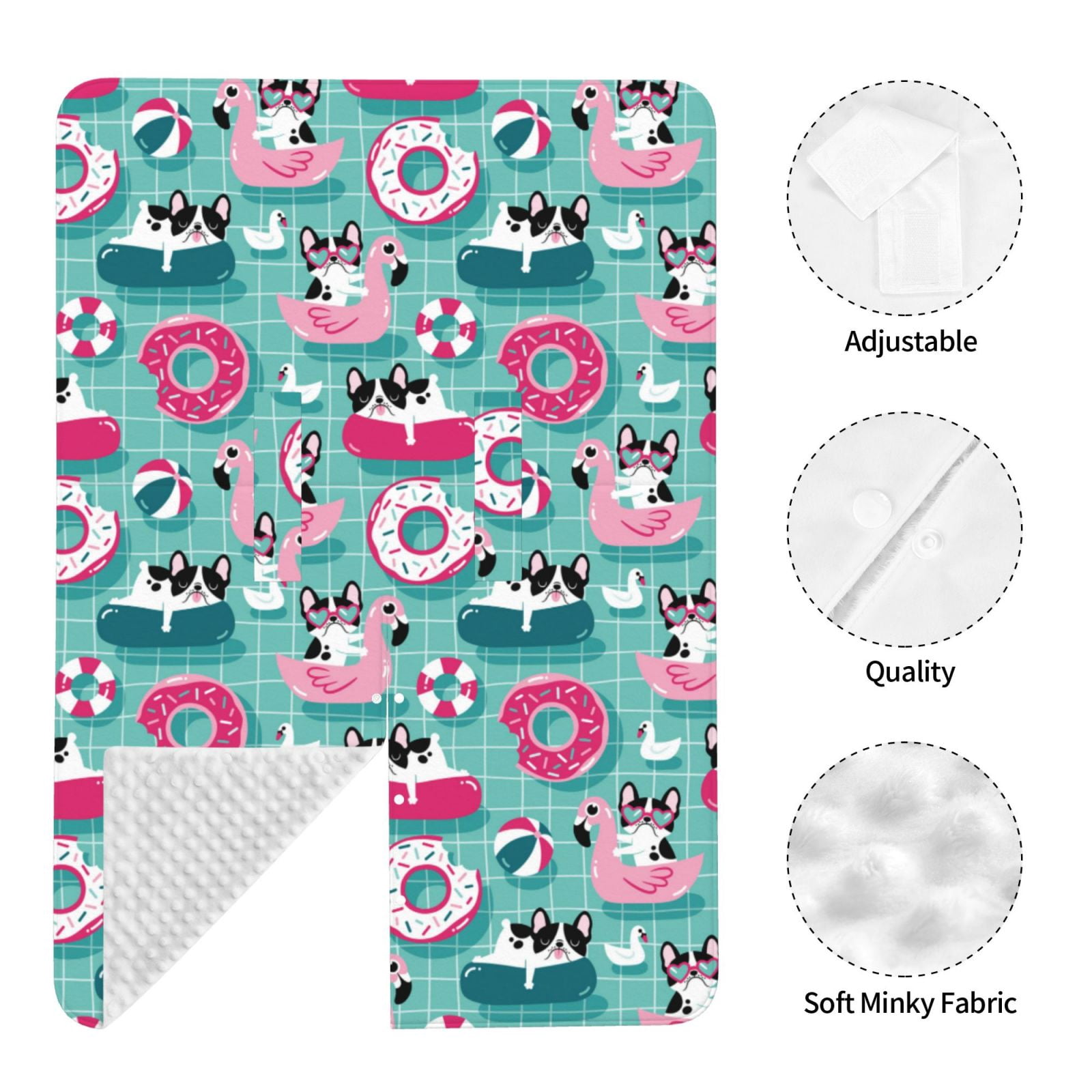 Naloa Dogs With Swimming Baby Car Seat Cover, Breathable Baby Carrier Cover, Multiuse Baby Carrier Cover & Nursing Breastfeeding Cover