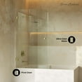 thumbnail image 2 of Voltaire 24 x 58 Frameless Pivot 3/8 in. (10mm) Ultra Clear Tempered Glass Tub Door with Gold Brushed Hardware, 2 of 6