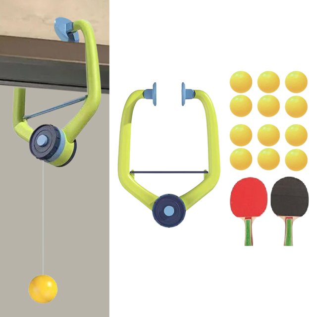 Entrenador de tenis de mesa Colamx colgante juguete interactivo Raquetas Rojas Negras