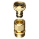 thumbnail image 2 of 1 Juego de conector rápido de latón de 3/4 ', adaptador de grifo de agua para manguera de jardín, Conector de manguera de riego de jardín, 2 of 5