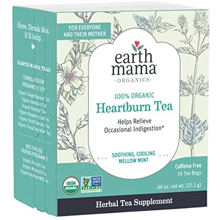 Earth Mama Organic Occasional Pregnancy Heartburn Tea Bags  16 Count
