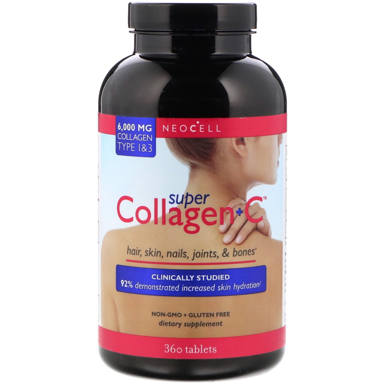 Neocell Super Collagen + Vitamin C, Type 1 & 3, 6000 mg, 360 Tablets