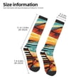 thumbnail image 2 of Fotbe Beach Umbrella Sunset Calcetas Divertidas Estampadas para Hombre y Mujer, Calcetas de Algodón hasta la Rodilla para Caminar, Correr, Enfermería y Embarazo, 2 of 6