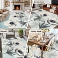 thumbnail image 6 of Teal Spring Floral Area Rug 8x10 Washable Rug Non Slip Vintage Botanical Summer Flowers Large Area Rug Soft Stainresistant Indoor Floor Carpet for Living Room Bedroom Home Office Dining Room Nursery, 6 of 7