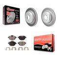 thumbnail image 1 of Transit Auto Rear Coated Disc Brake Rotors and Semi-Metallic Pads Kit for Car 2022 BMW X3 2.0L with 330mm Diameter Rotor Without M Performance Brakes KGF-104029, 1 of 11