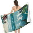 thumbnail image 2 of PHYHOO Summer Sea Beach Microfiber Beach Towel, Palm Tree Large Oversized Beach Towel Lightweight Quick Dry Soft Absorbent Bath Towel, Sand Free Towel for Swimming Travel Sports 30x60in, 2 of 8