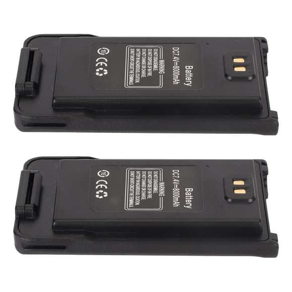 Replacement 2pcs Talkies Li Ion Replacement Battery 7.4V 8000mAh Replacement Two Way Radio Battery for UV 9R Plus