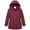 Wine Red, variant on Plus Size Coats for Women Long Winter Parka Jacket Women's Warm Coat with Removable Hood Army Green 2X