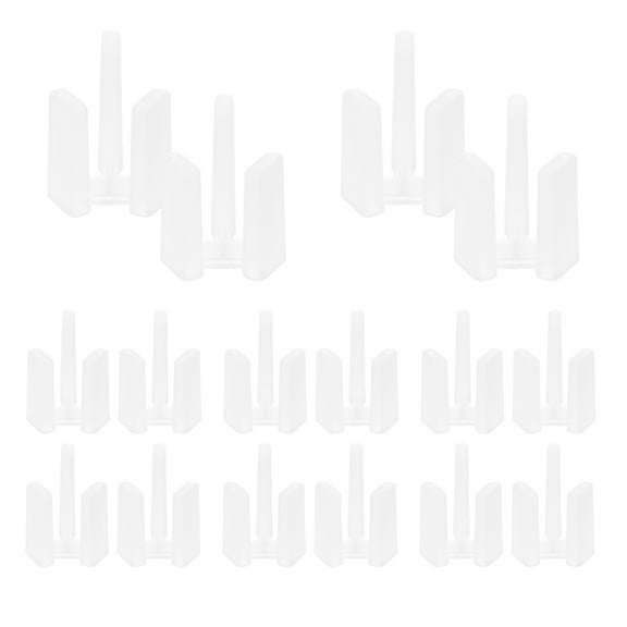 FRCOLOR White Electrical Plug Covers for Safety Protection Plastic Caps for Plugs 3 Prong Outlet