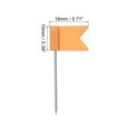 thumbnail image 2 of Unique Bargains Flag Map Push Pins, 1 Inch Travel Map Pins with Plastic Head, Orange, 100Pack, 2 of 6