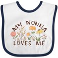 thumbnail image 3 of Inktastic My Nonna Loves Me Boys or Girls Baby Bib, 3 of 4