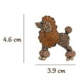 thumbnail image 5 of Tnobhg Creative Cute Poodle Dog Shape Brooch Sparkling Rhinestone Coat Lapel Pin Dress Shawl Scarf Hat Animal Badge Jewelry Gift, 5 of 7