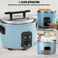 thumbnail image 6 of KFFKFF Large Capacity Rice Cooker, 40-Cup, 8.45 Qt / 8 Liter, Durable with Nonstick Inner Pot, Quick Cooking & 24-Hr Warmth Retention, Includes Rice Cup & Paddle, Ideal for Restaurants, 6 of 9