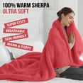 thumbnail image 4 of TRUSTWARMTH Electric Throw Blanket 50" x 60" with 5 Heating Levels and 4 Hours Auto off Double Sherpa, Pink, 4 of 7