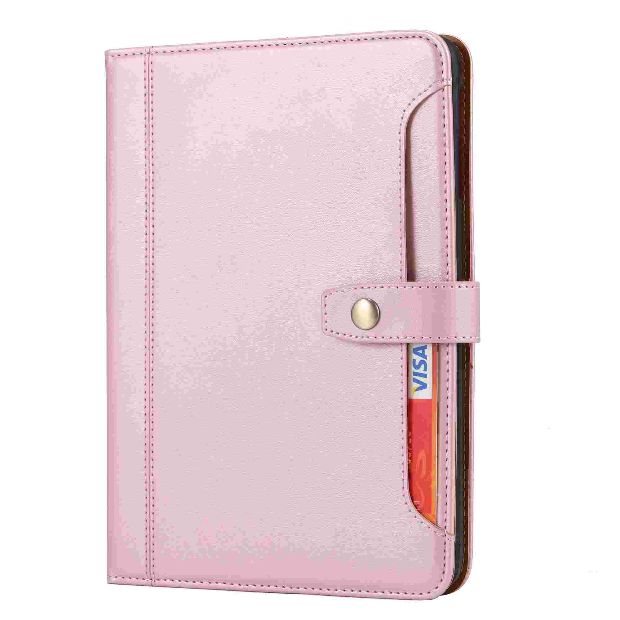 Decase Faux Leather Case for iPad A16 11th Gen 11" 2025 & iPad 10th Gen 10.9" 2022,Shockproof Wallet Cover with Pencil Holder & Flip Stand,Auto Sleep Wake,Front Document Pocket,Rosegold