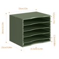 5 Tier Bamboo Desktop Organizer with Adjustable Shelves, Paper and Mail ...