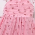 thumbnail image 6 of IBTOM CASTLE Toddler Baby Girls Birthday Party Princess Tutu Dress Floral Backless Ruffle Tulle Dresses for Cake Smash 18-24 Months Light Pink Heart, 6 of 8