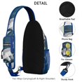 thumbnail image 3 of Crossbody Sling Backpack for Women Men Sharks in the Waves Shoulder Sling Crossbody Casual Chest Bag for Travel Sports Running Hiking, 3 of 6