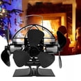 thumbnail image 2 of Three Headed Stove Fan Without Electricity Heat Powered Fireplace Fan Quiet, 2 of 4