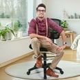 thumbnail image 4 of Gymax Mesh Drafting Chair Mid Back Office Chair Adjustable Height w/Footrest Armless, 4 of 10