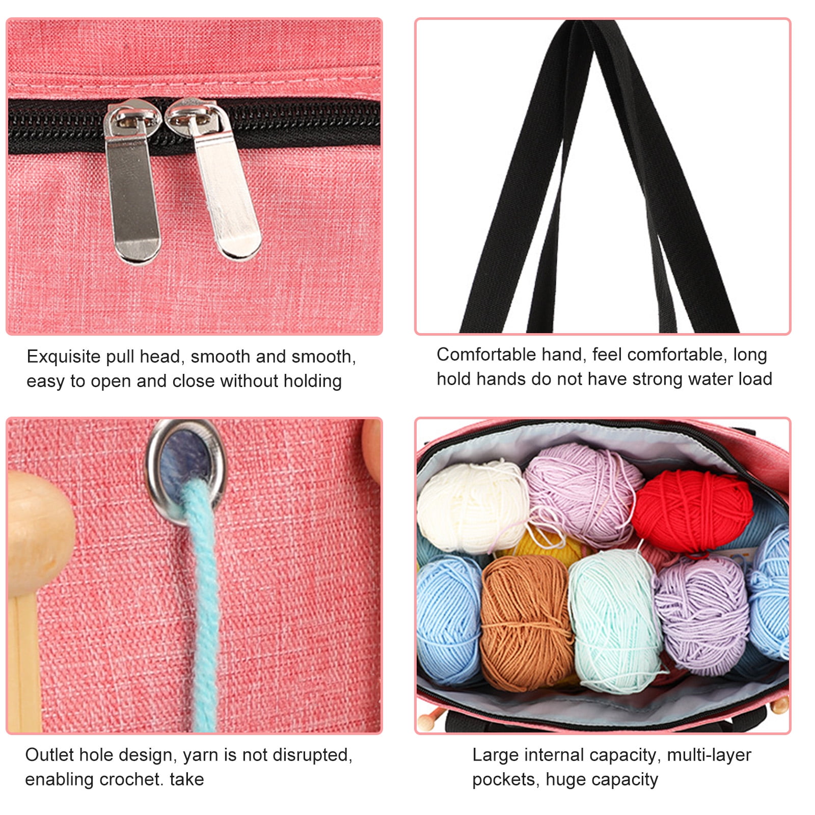 Yarn Storage Organizers Crochet Storage Bag Knitting Bag Crochet Bag for Crochet Hook Crocheting Set Knitting Needle