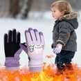 thumbnail image 2 of Tyidzon Kids Ski Snow Gloves, Winter Windproof Waterproof Thermal Gloves for Boys & Girls, Fits Youth Winter Sports, Skiing, Snowboard, 2 of 9