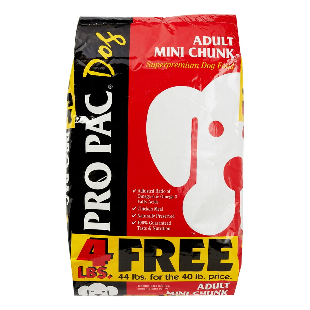 Pro Pac Dog Adult Mini Chunk Dry Dog Food, 44 Lb