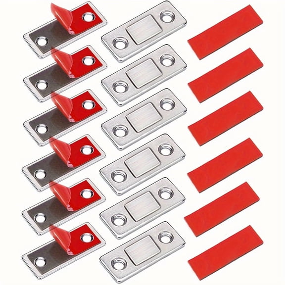 Invisible Magnetic Cabinet Locks, Ultra-Slim Strong Grip Hidden Latches for Doors & Drawers, No-Drill Easy-Install Child Safety Locks for Home Cabinet Organization