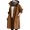 Brown, variant on Loose Fit Hooded Anorak Coat for Women Elegant Comfortable Windbreaker Outerwear Wild Winter Style Lightweight Warm Jacket