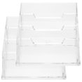 thumbnail image 4 of 2pcs Business Card Holder Acrylic Table Card Holder 3-slot Business Card Stand, 4 of 8