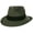 Olive Green, variant on Summer C-Crown Toyo Straw Fedora Hat - L - Olive Green
