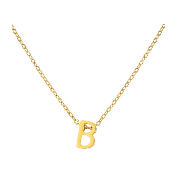 Un collar de oro con las iniciales de un nombre femenino de moda es un regalo para adolescentes femeninas