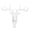white, variant on Deer Antler Wall Hook, Decorative Plastic Key and Hat Rack for Living Room, Bedroom and Entryway