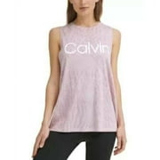Calvin Klein Performance Women's Printed Sleeveless Top Pink size M MSRP $40