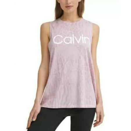 Calvin Klein Performance Women's Printed Sleeveless Top Pink size M MSRP $40