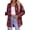 2 Red, variant on Plaid Flannel Shirts for Women Oversized Long Sleeve Button Down Shirts Blouses Tops
