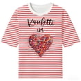 thumbnail image 4 of DHFJKG Striped Carnival T Shirt Women Short Sleeve Festival Graphic Tee Comfortable Casual Crewneck Top Summer Fanshion Clothes Versatile Tops, 4 of 4