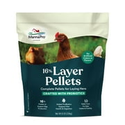 Manna Pro 16% Layer Pellets for Laying Hens, Crafted with Probiotics, 8 lbs
