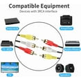 thumbnail image 6 of 10Ft 3 Rca Male To 3 Rca Male Cable Stereo Av Audio Video Composite Gold Plated, 6 of 6