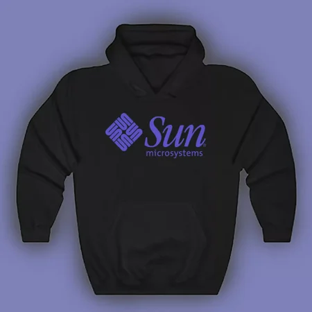 Hoodie for Men-Women,InkVibe Apparel1-WM160, Sun Microsystems Company Logo Men's Black Hoodie