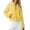 Yellow, variant on Women's Fall Jackets Solid Long Sleeve Lapel Cropped Zipper With Pocket Streetwear Outwears Jackets