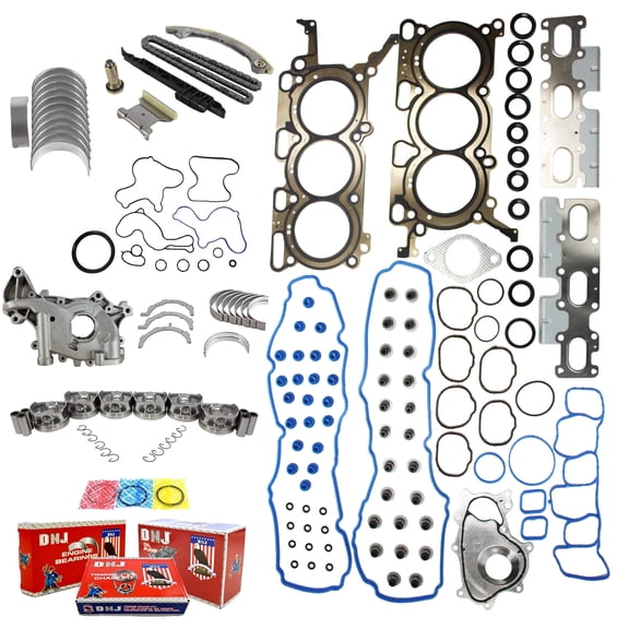 DNJ EK4336GM Master Engine Rebuild Kit Fits Cars & Trucks 2013-2017 Ford 3.7L V6 24V DOHC 3726cc