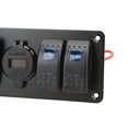 thumbnail image 4 of Panel de interruptor combinado 4 en 1, Cargador USB Dual, pantalla LED de voltaje, apto para UTV, ATV, camión, remolque, autobús, yate, barco, 4 of 8