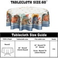 thumbnail image 2 of Blue Pumpkin Fall/Autumn Tablecloth Fall Leaf Round Tablecloth 60 Inch Thanksgiving Harvest Table Cloth for Farmhouse Kitchen Decor Polyester Fabric Autumn Table Cover for Party Outdoor Camping, 2 of 7