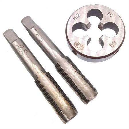 

HSS M12 x 1mm Taper & Plug Tap & M12 x 1mm Die Metric Thread Right Hand