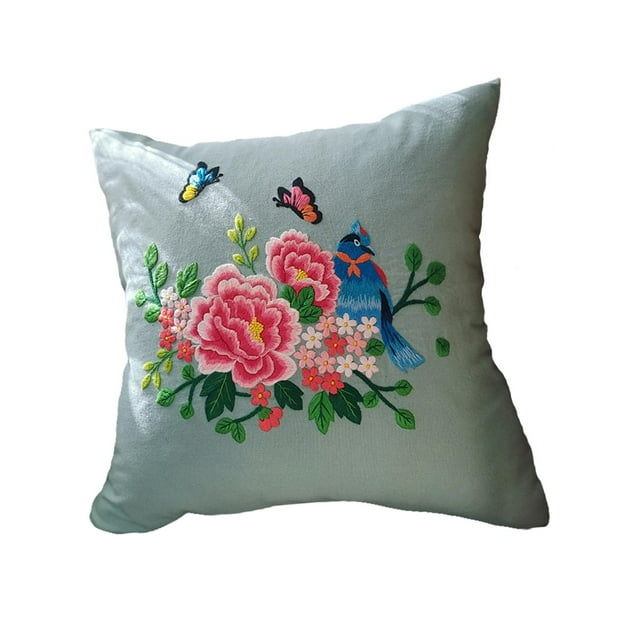 Housse de Coussin Artisanat Femmes Adulte Broderie Style E