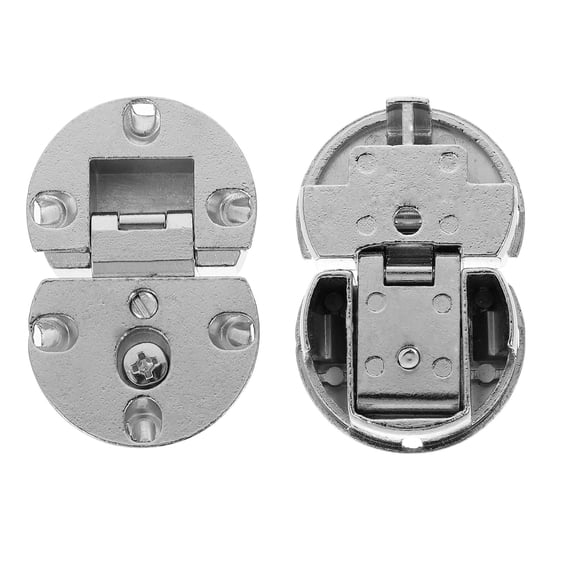 OFFIGAM 4Pcs Plated Silver Cabinet Hinges Zinc Alloy Heavy Duty Non Rust Home Hinges