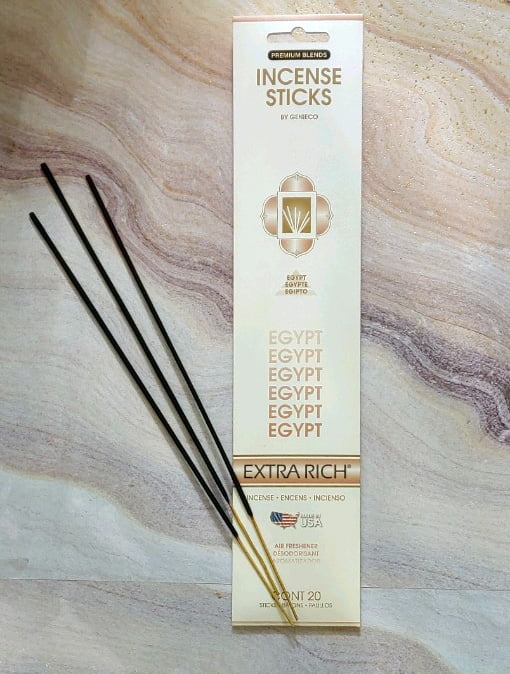 Genieco 20 Count Blended Extra Rich Incense Stick: White Egypt Fragrance - Fresh Scent Family