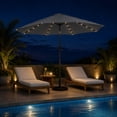 thumbnail image 5 of NAPWANT 9ft Outdoor Patio Umbrella with Solar LED Lights, Tilt and Crank Handle, for Deck, Yard, Pool and Garden,Light Gray, 5 of 8