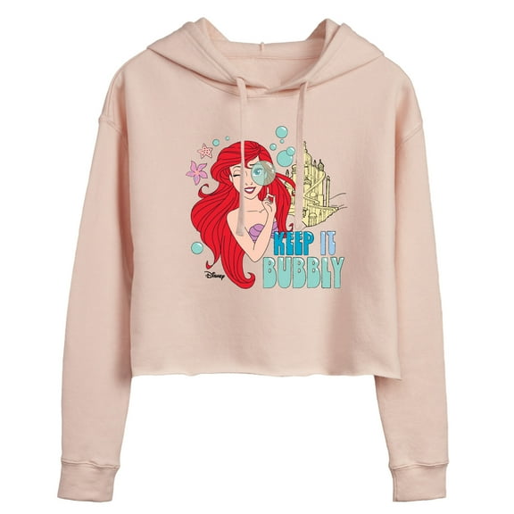 Disney Princess - Keep It Bubbly - Juniors Cropped Pullover Hoodie